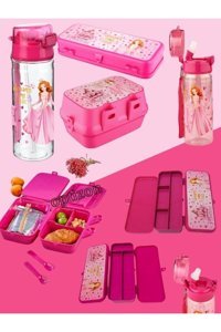Optizon Princess Suluklu Yıkanabilir Organik Yeşil Beslenme Çantası + Kalemlikli