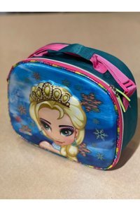 New Ayer Termoslu Yıkanabilir Anna - Elsa Çok Renkli Beslenme Çantası