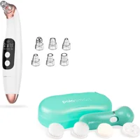 Polosmart Psc90 350 mAH Tüm Ciltler İçin 6 Başlıklı Şarjlı Vakumlu Yüz Temizleme Cihazı Beyaz