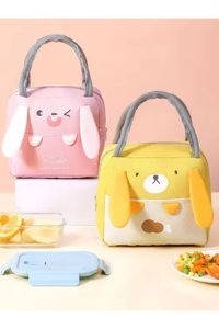 Shisa Store Hayvan Desenli Yıkanabilir Organik Sarı Beslenme Çantası
