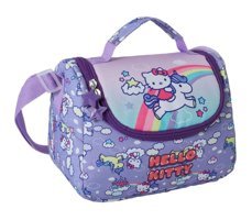 Panel Kırtasiye Baskılı Termoslu Hello Kitty Mor Beslenme Çantası