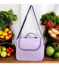 Shopiolog Düz Yıkanabilir Organik Mor Beslenme Çantası