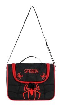 Nanobag Çizgili Termoslu Spider Man Siyah Beslenme Çantası