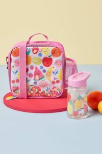 Next Baby ALYBC-00001 Meyveli Termoslu Suluklu Organik Pembe Beslenme Çantası