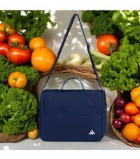 Shopiolog Düz Yıkanabilir Organik Lacivert Beslenme Çantası