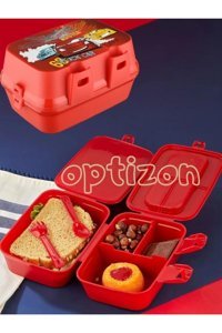 Optizon Arabalı Yıkanabilir Organik Kırmızı Beslenme Çantası