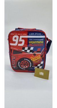 Mats Çanta Lisanslı Termoslu Organik Şimşek Mcqueen Kırmızı Beslenme Çantası