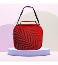 Mikro Baskılı Termoslu Kırmızı Beslenme Çantası