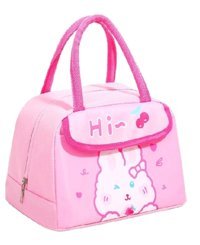 Shisa Store Hayvan Desenli Termoslu Pembe Beslenme Çantası