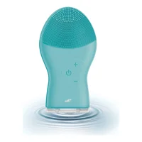 Mf Product Allure 0519 1200 mAH Tüm Ciltler İçin 3 Başlıklı Silikon Şarjlı Titreşimli Yüz Temizleme Cihazı Su Yeşili