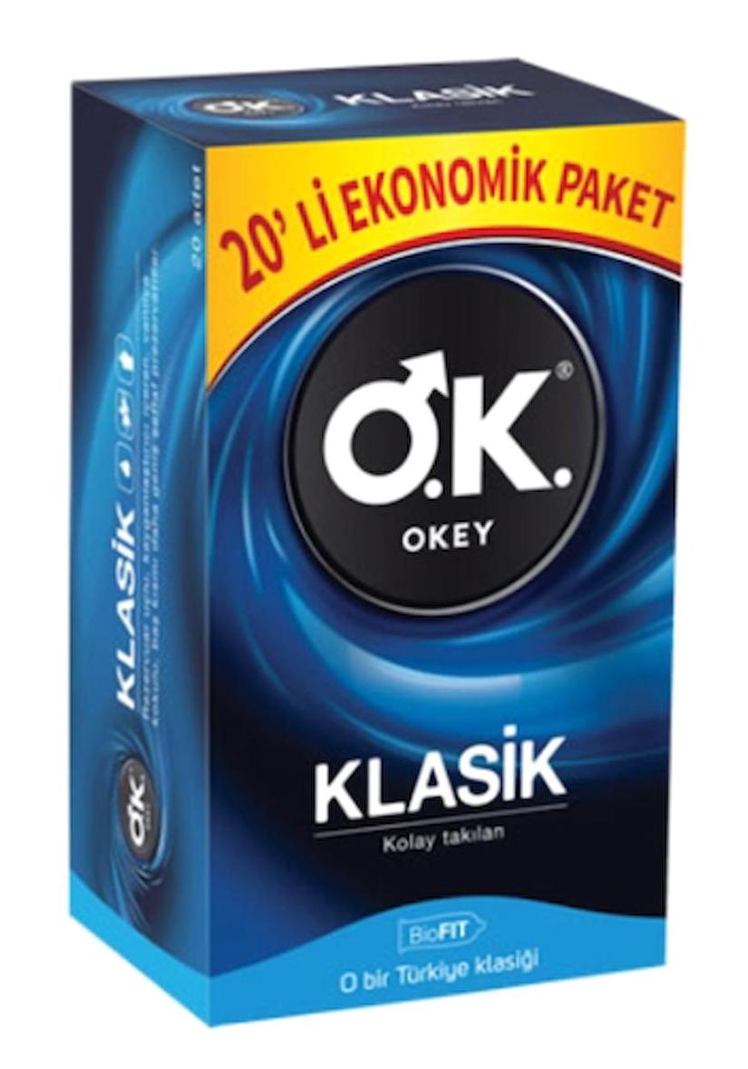 Okey Klasik Ekonomik Ekonomik Normal Prezervatif 20x24 Adet