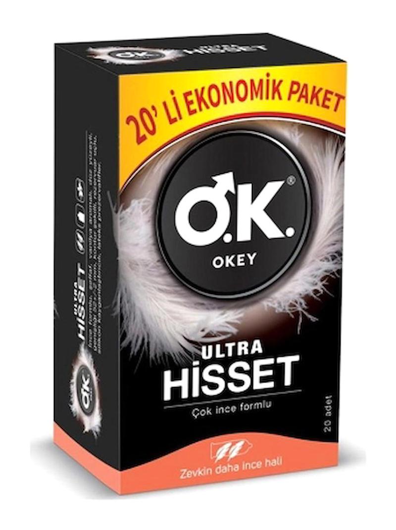 Okey Ultra Hisset Ekonomik Paket Ultra İnce Prezervatif 20x12 Adet