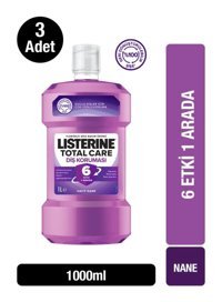Listerine Total Care Florürlü Nane Aromalı 1 ltx3 ml Ağız Gargarası