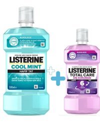 Listerine Cool Mint Alkolsüz Florürlü Nane Aromalı 500+250 ml Ağız Gargarası