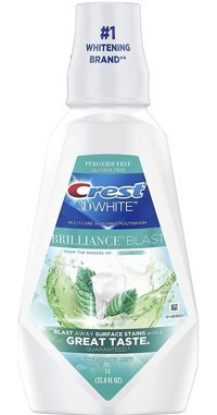 Crest Brilliance Blast Alkolsüz Nane Aromalı 1 lt Ağız Gargarası