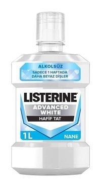 Listerine Advanced White Alkolsüz Nane Aromalı 1 lt Ağız Gargarası