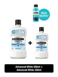 Listerine White Nane Aromalı 500+250+95 ml Ağız Gargarası