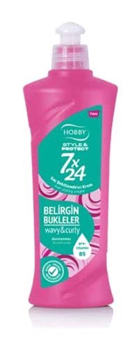 Hobby Style & Protect Belirgin Bukleler Silikonsuz Sülfatsız Besleyici Tuzsuz Keratinli Boyalı Saçlar Kıvırcık Saçlar İçin Durulanmayan Kadın Saç Kremi 200 ml
