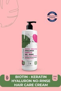 Biosecret Argan Yağlı Silikonsuz Sülfatsız Nemlendirici Keratinli Boyalı Saçlar Tüm Saçlar İçin Durulanmayan Unisex Saç Kremi 200 ml