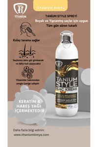 Tanium Silikonsuz Sülfatsız Nemlendirici Keratinli Boyalı Saçlar Tüm Saçlar İçin Durulanmayan Erkek Saç Kremi 200 ml