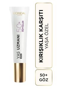 L'oréal Paris 50+ Kırışıklık Karşıtı Yenileyici Tüm Ciltler İçin Göz Çevresi Kremi Kavanoz Göz Kremi 15 ml
