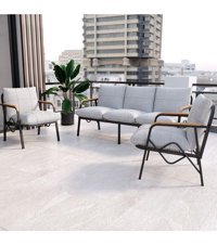 Doruk Home Metal 5'li Bahçe Koltuğu Gri