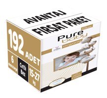 Pure Baby 6 Numara Organik Cırtlı Bebek Bezi 192'li