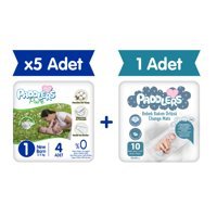 Paddlers Pure 1 Numara Cırtlı Bebek Bezi 4'lü