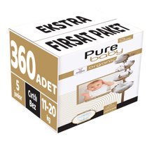 Pure Baby 5 Numara Organik Cırtlı Bebek Bezi 360'lı