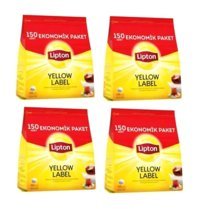 Lipton Yellow Label Siyah Demlik Poşet Çay 4x150'li