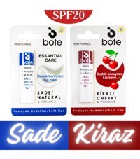 Bote Aromasız-Kirazlı Yetişkin Dudak Nemlendirici Krem 2x5 gr