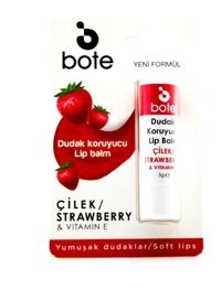 Bote Çilekli Yetişkin Dudak Nemlendirici Balm