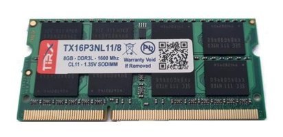Tirx TX16P3NL11/8 8 GB DDR3L 1x8 1600 MHz Ram