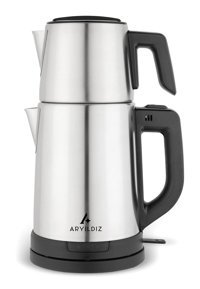 Aryıldız Tea Harmony Çelik Demlikli 1800 W Çelik Gövdeli İnox Çay Makinesi