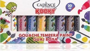 Cadence Kooky Tempera Tüp Çok Renkli 8x20 ml Guaj Boya Seti