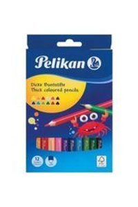 Pelikan Silverino 12'li Jumbo Üçgen Kuru Boya Seti