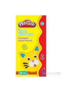 Play-Doh Play-KU008 12'li Jumbo Üçgen Kuru Boya Seti