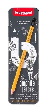 Bruynzeel Graphite 6'lı Kuru Boya Seti