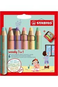 Staedtler 129 NC6 Noris Clup 6'lı Jumbo Üçgen Kuru Boya Seti