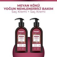 Tresan Meyan Kökü Sülfatsız Nemlendirici Tüm Saçlar İçin Saç Kremi Durulanmayan Saç Kremi 2x300 ml