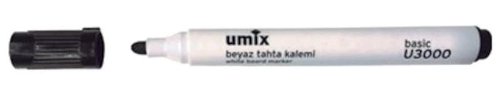 Umix U3000 2 Adet Doldurulabilir Silinebilir Siyah Tahta Kalemi