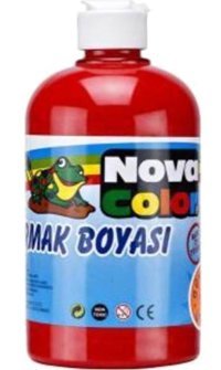 Nova Color Yıkanabilir 500 ml Kırmızı Parmak Boyası