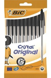 Bic Plastik 1 mm Siyah 10'lu Tükenmez Kalem