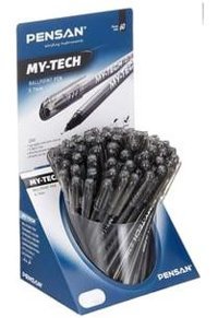 Pensan Plastik 0.7 mm Siyah 60'lı Tükenmez Kalem