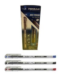 Pensan Plastik 1 mm Kırmızı 25'li Tükenmez Kalem