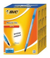Bic Round Plastik 1 mm Mavi 60'lı  Tükenmez Kalem