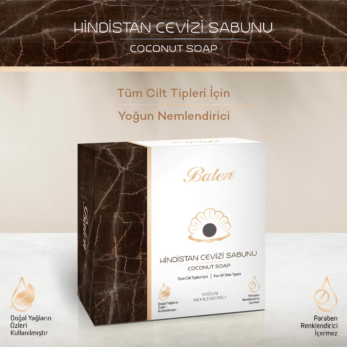 Balen Organik Hindistan Cevizi Sabun 125 gr
