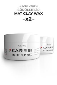 Varius Profesyonel Karrsi Doğal-Mat Krem Sert Killi Vegan 2x100 ml Wax