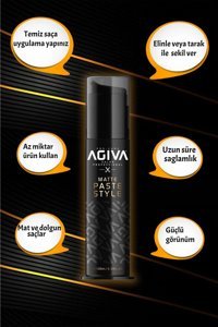 Agiva Matte Paste Style Mat Krem Sert Killi Organik Keratinli 100 ml Wax
