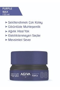 Agiva Aqua Purple 08 Parlak Krem Sert 155 ml Wax
